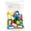 Afbeelding van Set Sleutellabels - 50 stuks - 5 Kleuren - Sleutelmarkeerders met Metaalring - Duurzame Plastic Tags [55577]