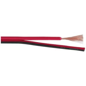 Afbeelding van Luidsprekerkabel - 2×0,75 mm² - 100% Zuurstofvrij Koper (OFC) - Getwiste Aders - Rood/Zwart PVC Mantel -