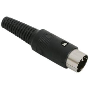 Afbeelding van 5x DIN MIDI Stekker 5-Polig – DIN Plug Connector met Kunststof Behuizing – Audio & MIDI Aansluiting -