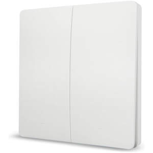 Afbeelding van Kinetische schakelaar - 2-circuit draadloze wandschakelaar - 433MHz - batterijloos - IP20 - matte witte