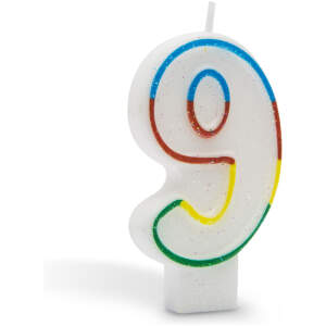 Afbeelding van Verjaardagskaars Cijfer 9 voor Taart, Decoratie en Cadeau, 7×4 cm [56105-9] - 330b a9f0 46d2 beda