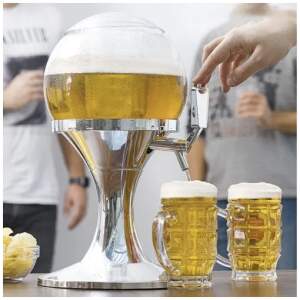 Afbeelding van Drinkdispenser met Tap - 3,5 Liter - Met IJsvak - Voor Bier, Limonade, Ijsthee - Transparante Tank -