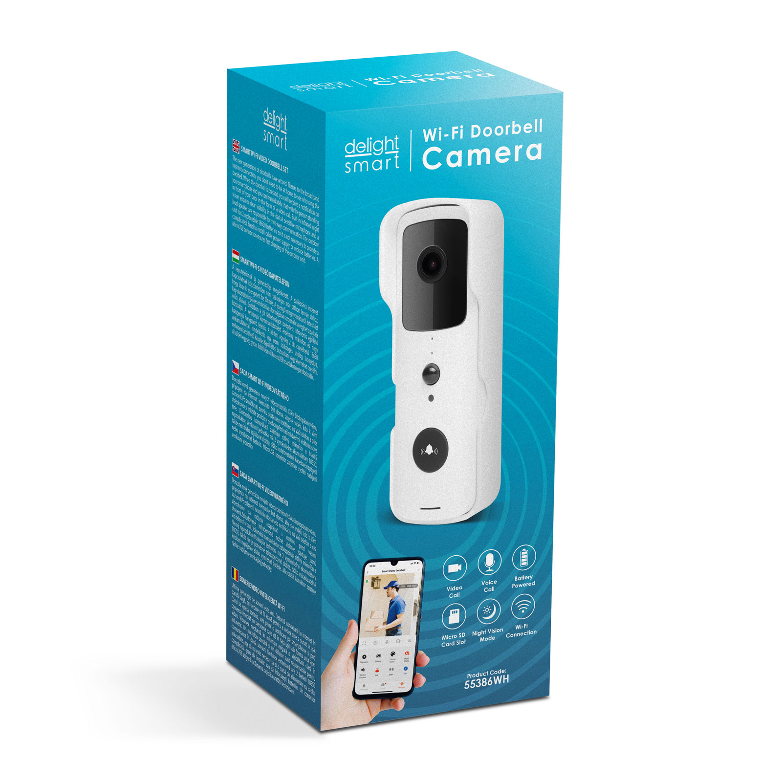 Afbeelding van Delight Video Deurbel met Camera En Wifi - Intercom – Full HD 1080p – 150 dagen batterijduur! -