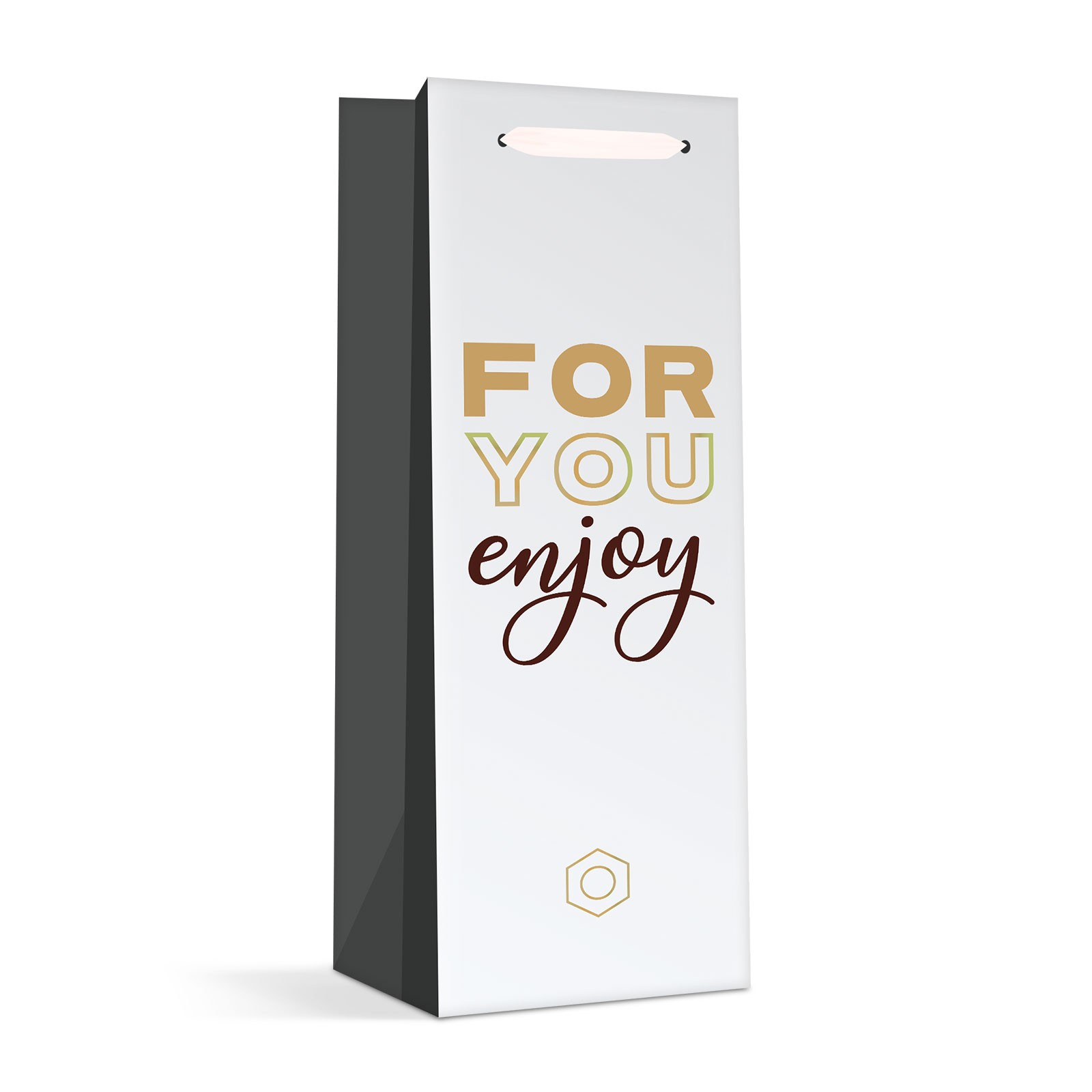 Afbeelding van Flessentas Cadeau - Papieren Gift Bag voor Drankflessen - papier - 360 x 127 x 83 mm - 4 soorten / verpakking