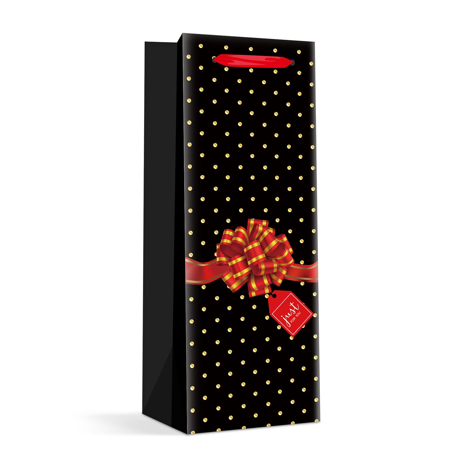 Afbeelding van Flessentas Cadeau - Papieren Gift Bag voor Drankflessen - papier - 360 x 127 x 83 mm - 4 soorten / verpakking