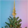 Afbeelding van Kerstboompiek - Gouden glitter piek decoratie (30 x 7 cm) - lichtgewicht kunststof piek [58780A] - 3a83 81de
