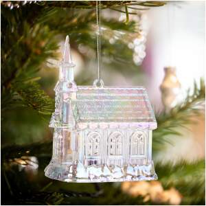 Afbeelding van Kerstversiering - iriserend, acryl kerk - 75 x 100 x 60 mm 1 Stuks [58516] - 3bfc 69b9 4fe2 933d caff10583bb3