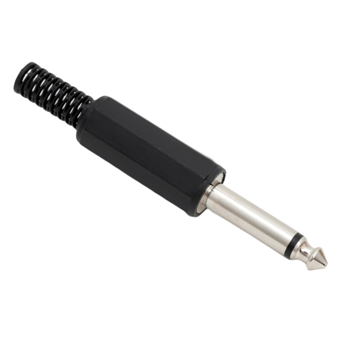 Afbeelding van 10x Jack Stekker 6,3 mm Mono – Kunststof Audio Plug met Trekontlasting – 6.3 mm Jack Connector - 10 Stuks