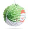 Afbeelding van Kerstdecoratie - Papieren kerstlantaarn met sneeuwpop - Ø25 cm - Opvouwbaar - Inclusief hanger [58765B] -