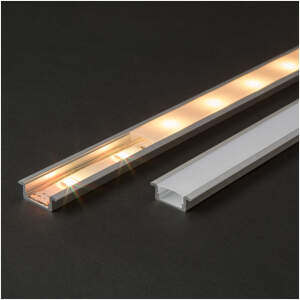 Afbeelding van Opale Afdekking voor LED Aluminium Profiel - 1m - Polycarbonaat - Compatibel met 41011A1 - Bescherming &