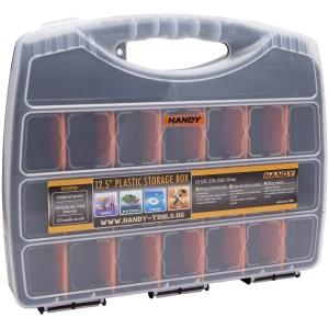 Afbeelding van Opbergbox met Vakken – Kunststof Organizer 32 x 26 cm – Transparante Sorteerdoos voor Schroeven,