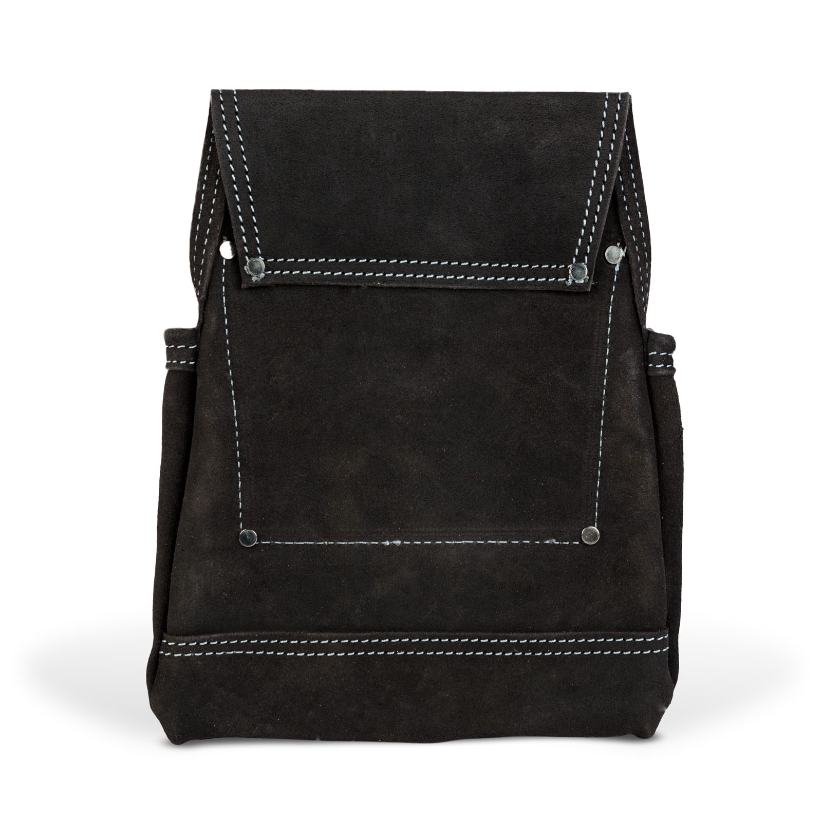 Afbeelding van Handy - Gereedschapsgordel met Hamerhouder voor aan een Riem - Klein - Zwart - 6 Vakken - Spijkerschort -