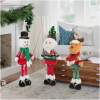 Afbeelding van Kerstdecoratie - Staande kerstfiguur van textiel - Sneeuwpop - 58 cm - [58758B] - 4206 6810 47cc 9335