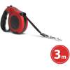 Afbeelding van Automatische Hondenriem 3 m - Rood - Compact - Met Remsysteem - Huisdier Rollijn - Kauwbestendig [60066C] -