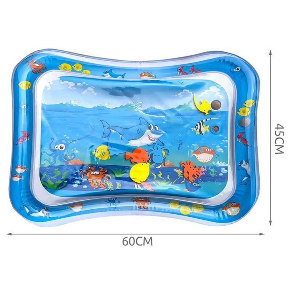 Afbeelding van Opblaasbare Speelmat voor Kinderen - 60 x 45 cm - Watergevulde Midden zone - Onderwaterwereld Decoratie