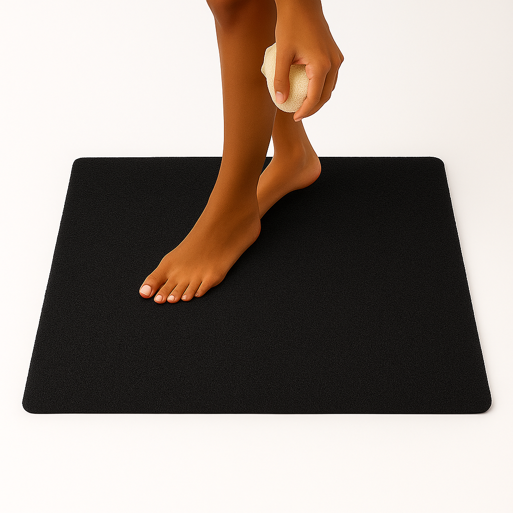 Afbeelding van HSXL - Antislipmat - 60x60CM - Incl. Netspons - Antislip Douchemat Zwart – Anti Slip Douche Cabine Mat –