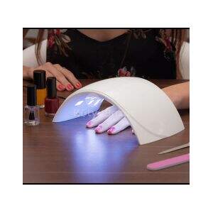Afbeelding van UV/LED Nagellamp 24W - 15 LED's - Met Bewegingssensor en Timer - 365/405nm - Compact Wit Design voor