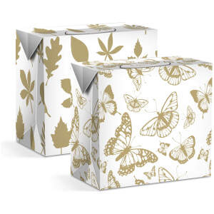 Afbeelding van Cadeauzak - papier - 225 x 135 x 200 mm - 2 soorten / verpakking 12 Stuks [58293] - 48b5 53c3 4bcd 8809