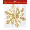 Afbeelding van Kerstversiering - gouden ijskristal - 29 x 29 x 1 cm 1 Stuks [58519A] - 48f0 7b88 4c9f 9983 cd0d1a4847d7