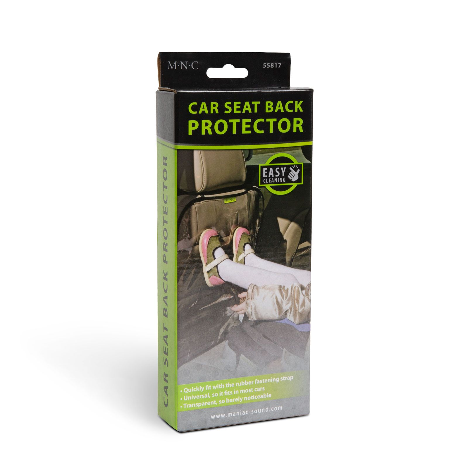 Afbeelding van Stoelbeschermer auto - transparant - 60×42 cm - universeel - tegen vuile kinderschoenen - met elastische