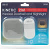 Afbeelding van 2-in-1 draadloze deurbel & nachtlamp - Kinetisch / batterijloos - wit - 36 melodieën - IP44 buitenunit -