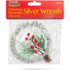 Afbeelding van Kerstdecoratie - hangend - zilveren krans - 10 cm 1 Stuks [58566A] - 4ae7 2e89 4502 af09 f1572e3eced9