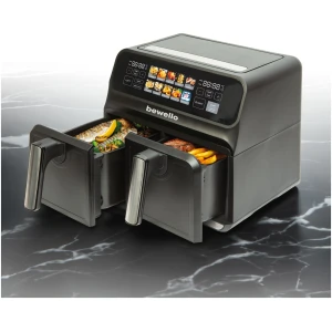 Afbeelding van Airfryer - XXL - 230V - 2200W - dubbele mand, kleurentouchscreen - 4+4 L 1 Stuks [BW1002D] - 4b03 e21a 4ab2