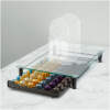 Afbeelding van Metalen Koffiecapsulehouder Met Lade – Voor 60 Nespresso Capsules – Capsulehouder Met Glazen Bovenblad