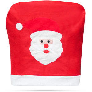 Afbeelding van Kerststoelhoes Kerstversiering met reliëf - kerstmanmotief - feestelijke stoeldecoratie 47x49 cm 1 stuks