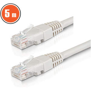 Afbeelding van Patchkabel Cat6 UTP – 5 m – CCA – Voorgemonteerd – Netwerkkabel – Grijs - 1 Stuks [20345] - 4f46