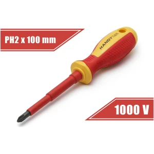 Afbeelding van Geïsoleerde Kruiskop Schroevendraaier PH2 x 6 x 100 mm - 1000V, Magnetische Punt, VDE [10569] - 506a cd00