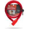 Afbeelding van Fietsslot Fiets Kabelslot - 100 cm x 18 mm | Stalen Kabel met Coating | Inclusief 2 Sleutels - Rood [57078RD]
