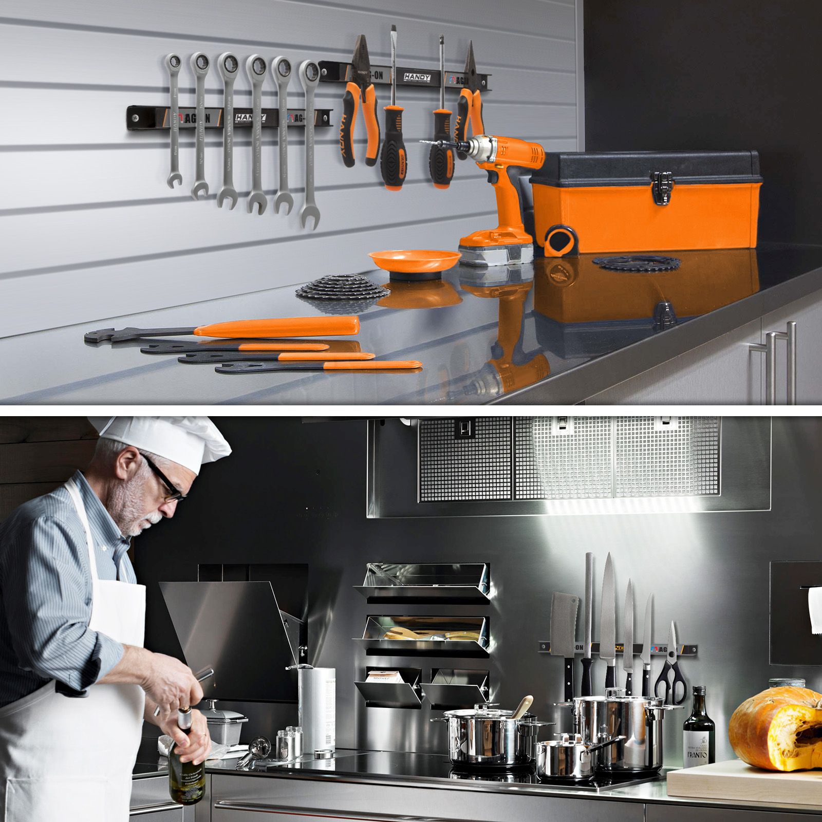 Afbeelding van Magnetische Tool of Messenhouder - Organizer 305 mm - Ideaal voor Gereedschap & Messen | Wandmontage