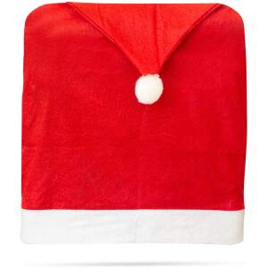 Afbeelding van Kerst stoelhoes - kerstmutsvorm - Santa stijl - rode decoratie voor rugleuning - 50 × 60 cm - textiel 1