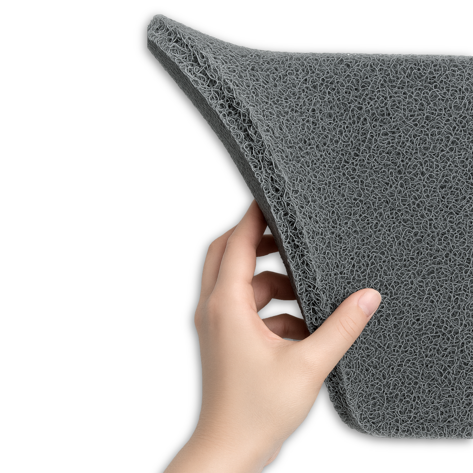 Afbeelding van HSXL - Antislipmat - 60x60CM - Incl. Netspons - Antislip Douchemat Grijs – Anti Slip Douche Cabine Mat –