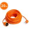 Afbeelding van Verlengsnoer - 20 m - Oranje - 90° Stekker - CEE 7/7 naar Schuko CEE 7/4 - 3×1,5 mm² H05VV-F - 250V AC -