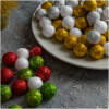 Afbeelding van Kerstbal ornament - glitter, polyfoam ballen - 20 mm - 2 soorten - 17 g / pak 1 Stuks [58644] - 54b1 9199