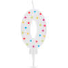 Afbeelding van Verjaardagskaars cijfer 0 - 7×4 cm - taartkaars - decoratieve cijferkaars voor feest & verjaardag