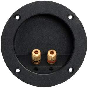 Afbeelding van 2x Luidspreker Aansluiting 2-Polig – Vergulde Speaker Socket Inbouw – Schroefbare Luidspreker Connector