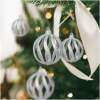 Afbeelding van Kerstboomdecoratieset - glinsterende zilveren baldecoratie - 7 cm - 6 stuks / verpakking 1 Stuks [58522B] -