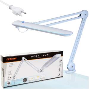 Afbeelding van Handy - Bureaulamp met Tafelklem - Bureau Verlichting - Op Netstroom - Grote Dimbare LED unit - Loeplamp -