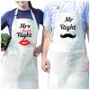 Afbeelding van Keukenschort - "Mr. Right" - 80 x 70 cm - 200 g/m² 1 Stuks [DA00282A] - 5a8d d551 4eb6 a665