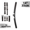 Afbeelding van Universele Auto Ruitenwisser 35 cm (14") met 10 Adapters - Geschikt voor de Meeste Auto’s,