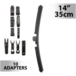 Afbeelding van Universele Auto Ruitenwisser 35 cm (14") met 10 Adapters - Geschikt voor de Meeste Auto’s,