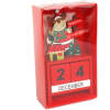 Afbeelding van Houten kerst kalender – MDF bureaukalender 13,5 x 7 x 3,5 cm – Kerstman, rendier of sneeuwpop design