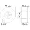Afbeelding van Speakon Aansluitbus 4-Polig – Inbouw Speaker Socket – Vergrendelbare Luidspreker Connector – Kunststof