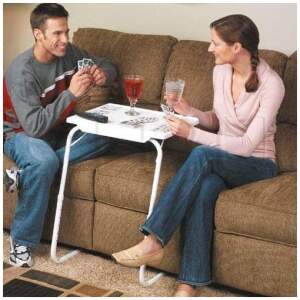 Afbeelding van In Hoogte Verstelbare en Kantelbare Tafel - Opvouwbare Multifunctionele Bijzettafel (40 x 52 cm) [A0128] -