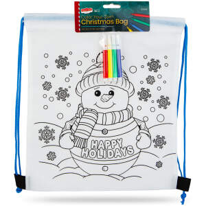 Afbeelding van Kleurbare Gymtas – Knutsel Rugzak Met Trekkoord – Met 4 Stiften – Creatieve Activiteit Voor Kinderen