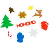 Afbeelding van Kerst Foam Stickers Set – 50 Stuks – Kerstdecoratie Stickers met Kerstman, Rendier & Sterren –
