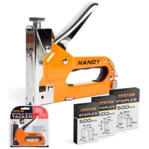 Afbeelding van Handy - Professioneel Nietpistool Tacker - met 1500 nietjes - Nietmachine / Handtacker - 66a4 b7e2 4488 ac29